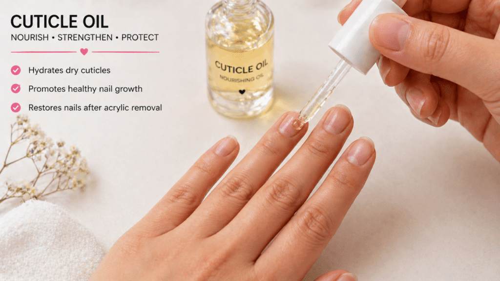 Applying Cuticle oil