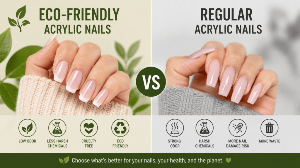 eco friendly acrylic nails vs regular acrylics