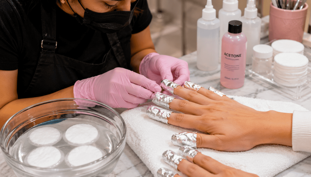 professional acrylic nail removal