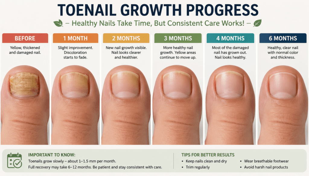 toenail growth progress